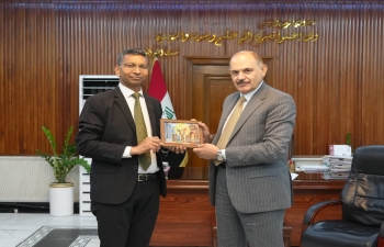 Ambassador Prashant Pise met H.E. Judge Jassim Muhammad Abboud, the President of the Federal Supreme Court, Republic of Iraq on 23 May, 2024. During the meeting, ways of cooperation were discussed to exchange experiences in the field of the judiciary and law, especially the constitutional judiciary.
